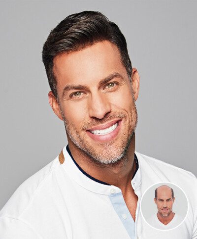 Men's hair system style example from the Hair Specialists gallery