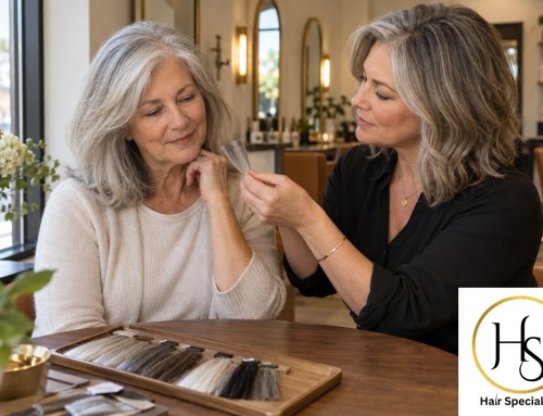 Matching a Hair Topper to Gray Hair in Lincoln: Color, Density and Blend